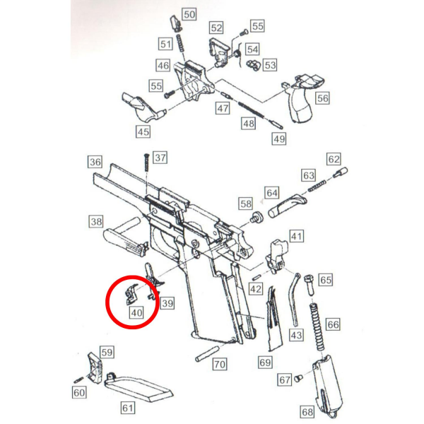 We Colt 1911 Yedek Parça Parts No #40