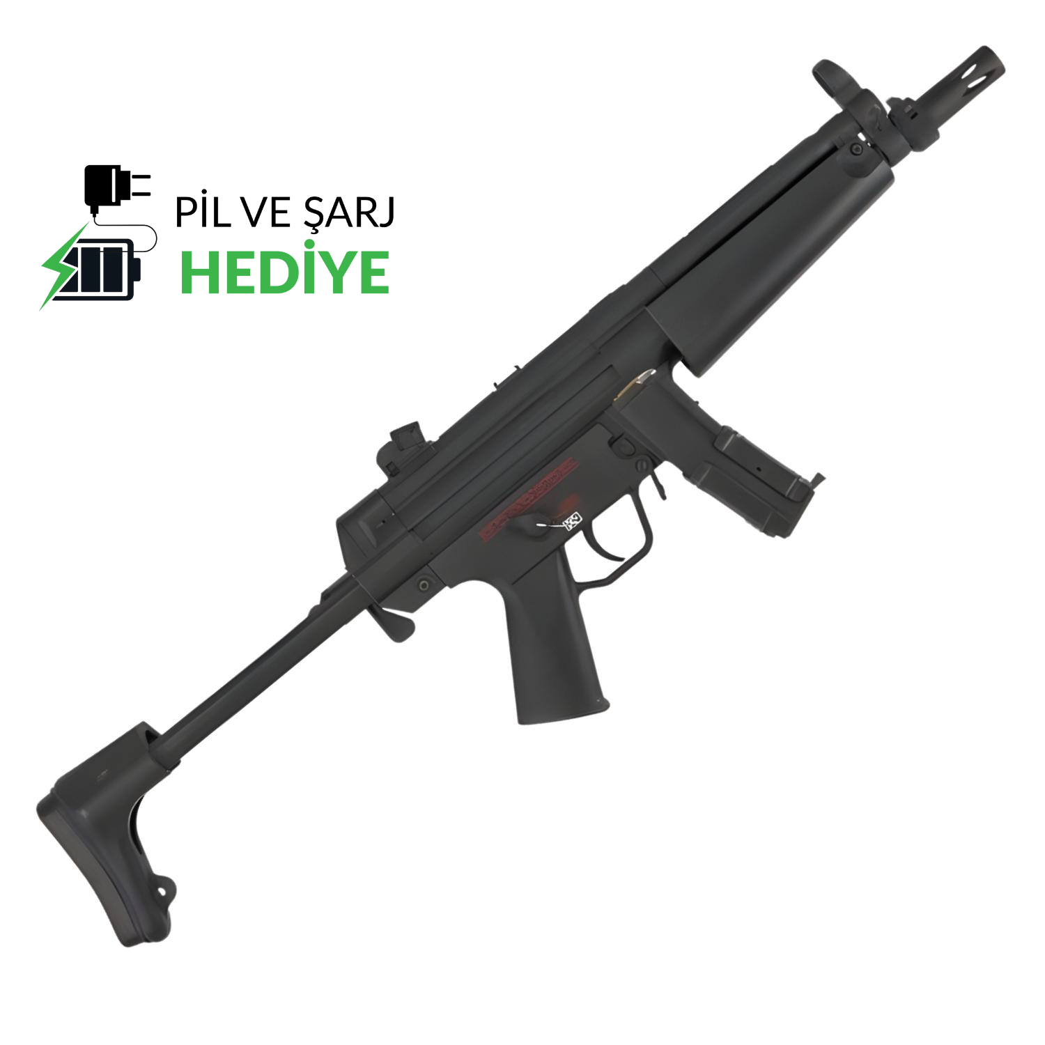 CYMA MP5-A5 Airsoft Tüfek Seti - Pil Şarj Dahil CM027J