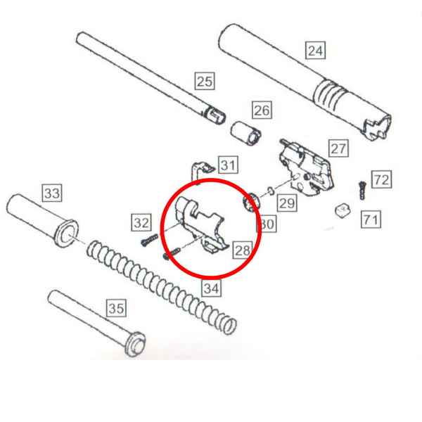 We Colt 1911 Hop Up Parts No #28