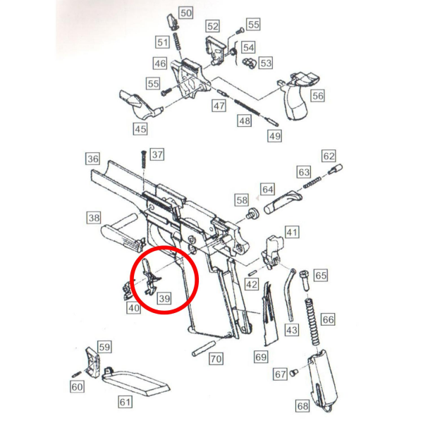 We Colt 1911 Disconnector Parts No #39