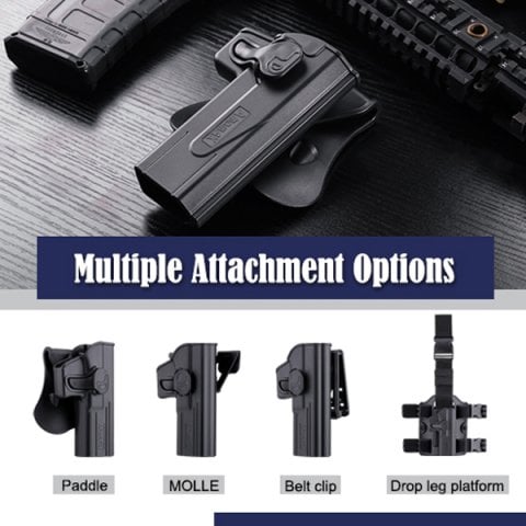 AMMOMAX Airsoft GLOCK Replikalar için SOL Taktik Kılıf - SIYAH