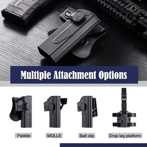 AMMOMAX Airsoft GLOCK Replikalar için SAĞ Taktik Kılıf - ÇÖL RENGİ
