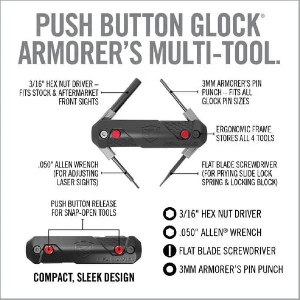 Real Avid Glock İçin 4'ü 1 Arada Tool™