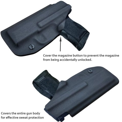 Sig 365 IWB Kydex İçi Kadife Tabanca Kılıfı - Sağ El -  Siyah