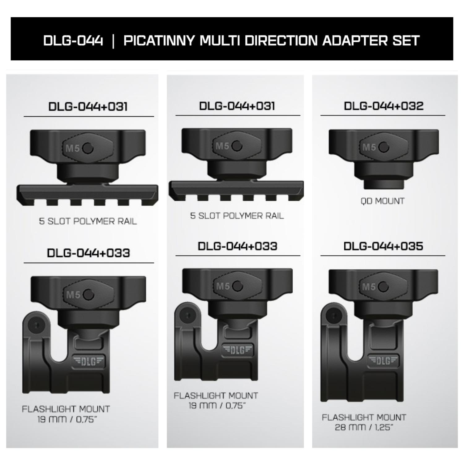 DLG Tactical Çok Yönlü Picatinny Adaptör Seti DLG-044