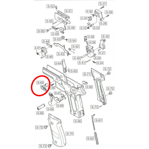 WE F serisi Parça Sürgü Kilidi Slide Lock Silver #60