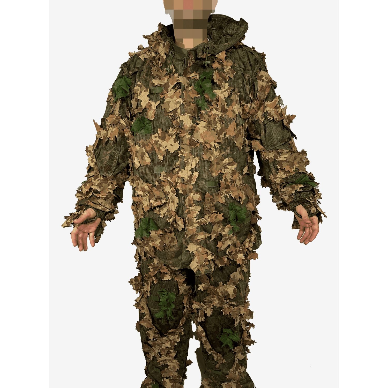 KMCS Ghillie Suit Lazer Kesim Bitki Örtüsü Next Gren Brown Kamuflaj Takımı L