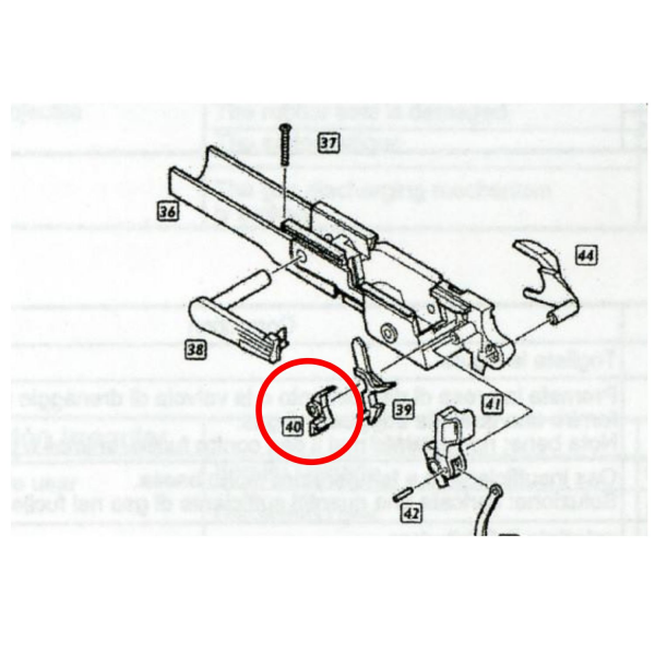 We Hi-Capa 5.1 Disconnector Sear Parts No #40