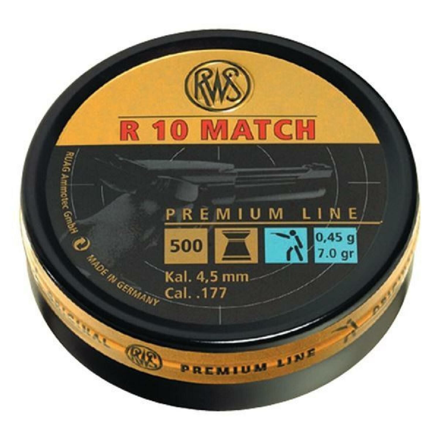 RWS R10 MATCH 4.49cal 500Adet 7.00gr 0.45g ALMAN HAVALI TABANCA SAÇMASI