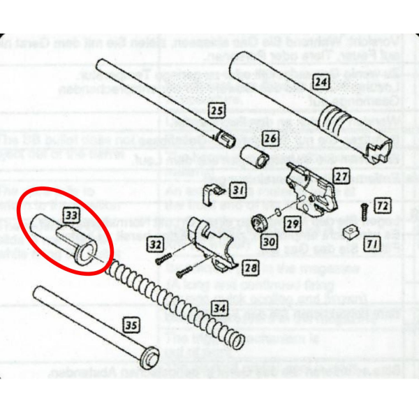 We Hi-Capa 5.1 Spring Guide Part No #33