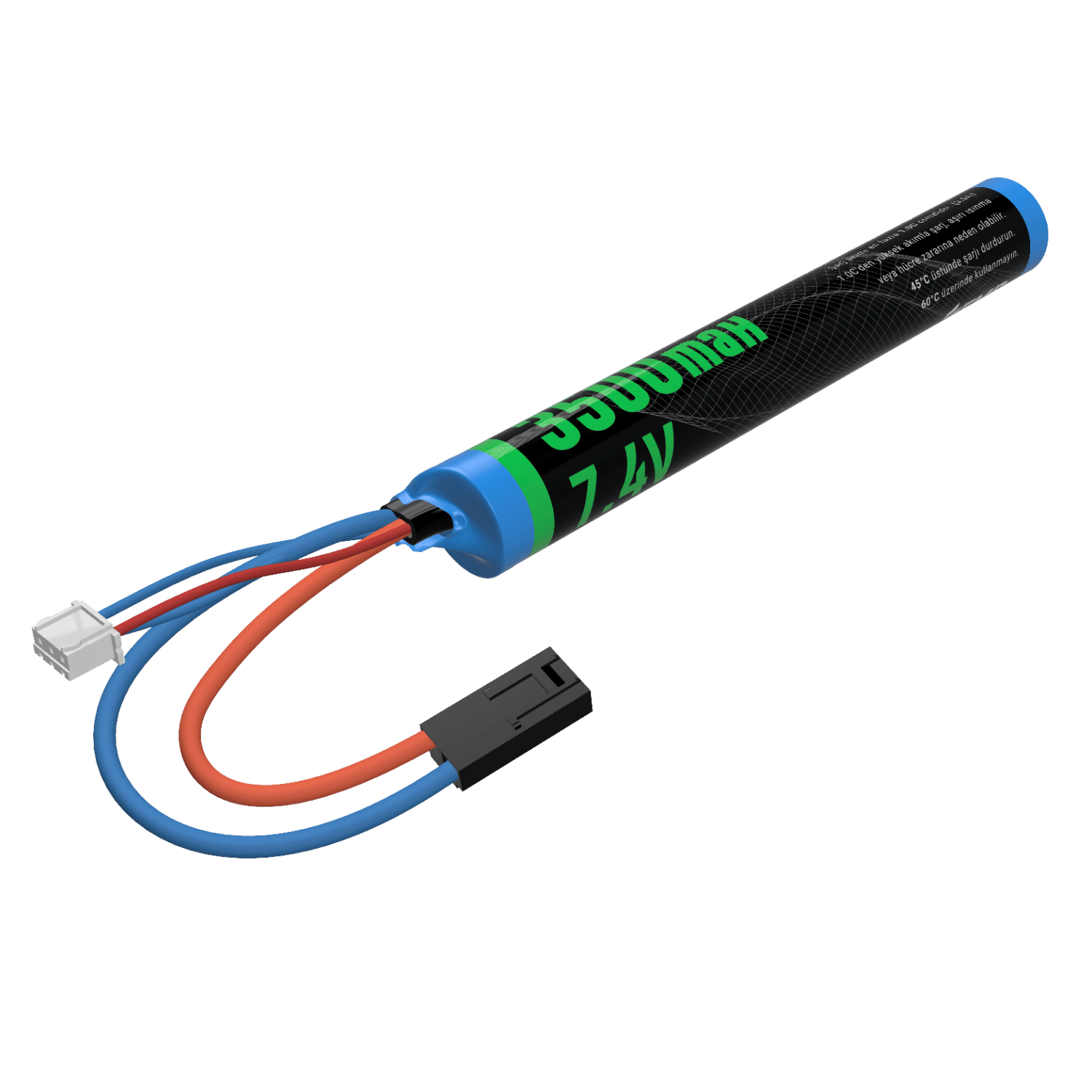 EMR 7.4V 3500mAh Lithium Ion Çubuk Airsoft Pil Tamiya