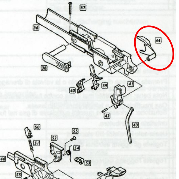 We Hi-Capa 5.1 Emniyet Mandalı Sağ Parts No #44