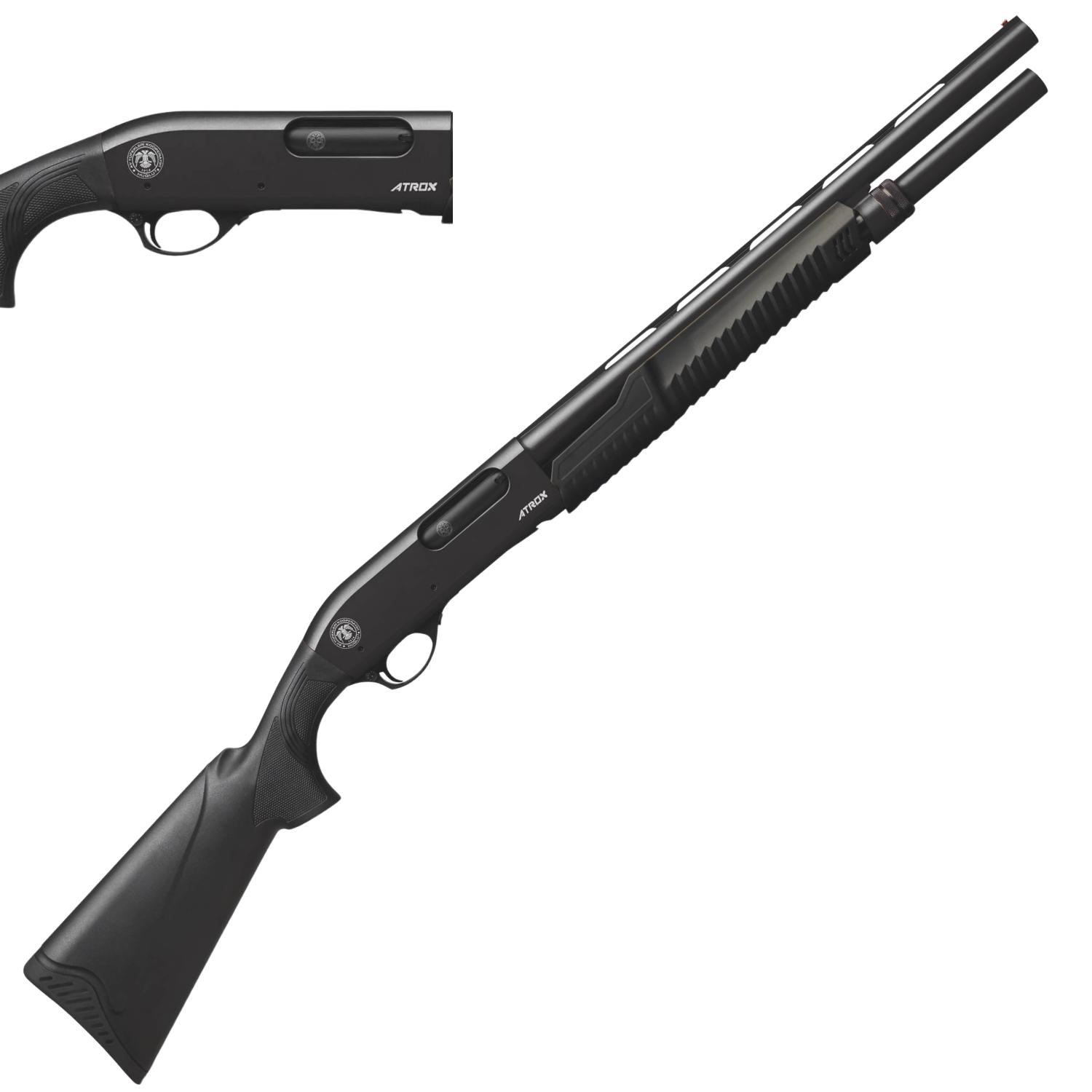 HUĞLU ATROX Standard 12 GA 51 cm Siyah 7+1 Pompalı Yivsiz Av Tüfeği