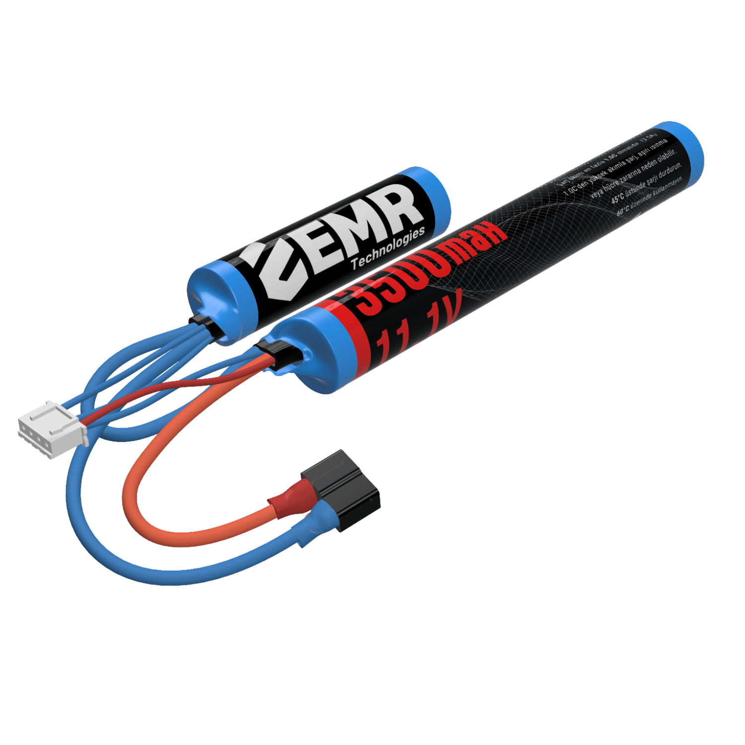 EMR 11.1V 3500mAh Lithium Ion İki Yaprak Airsoft Pil T-Plug