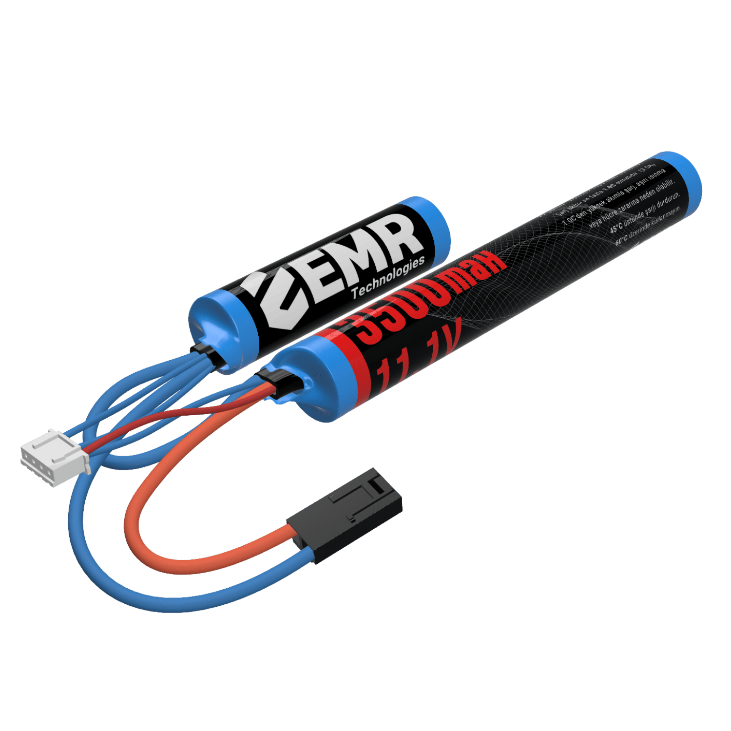 EMR 11.1V 3500mAh Lithium Ion İki Yaprak Airsoft Pil Tamiya