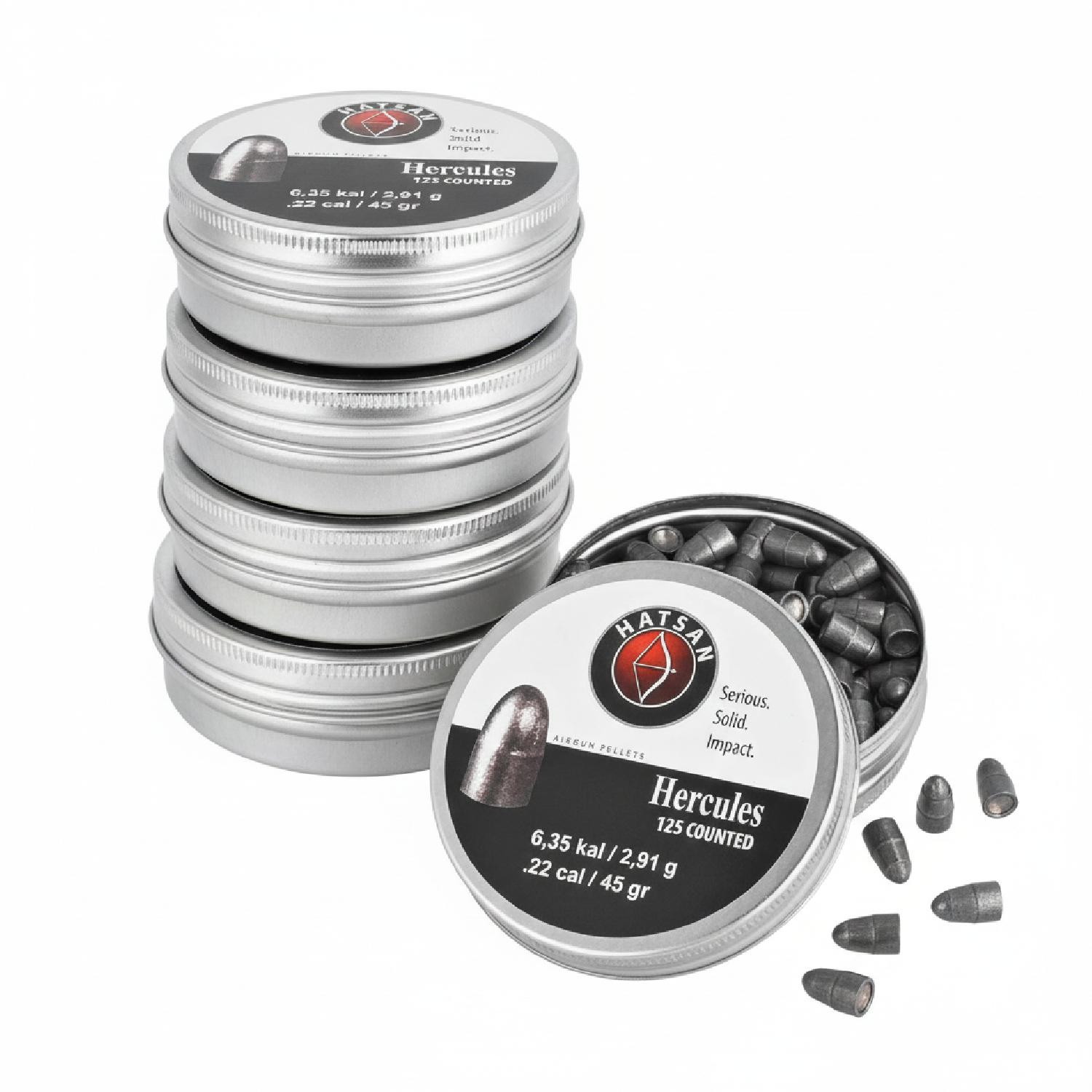 Hatsan Hercules .25 / 6,35 mm Havalı Saçma - 5’li Paket (625 Adet)