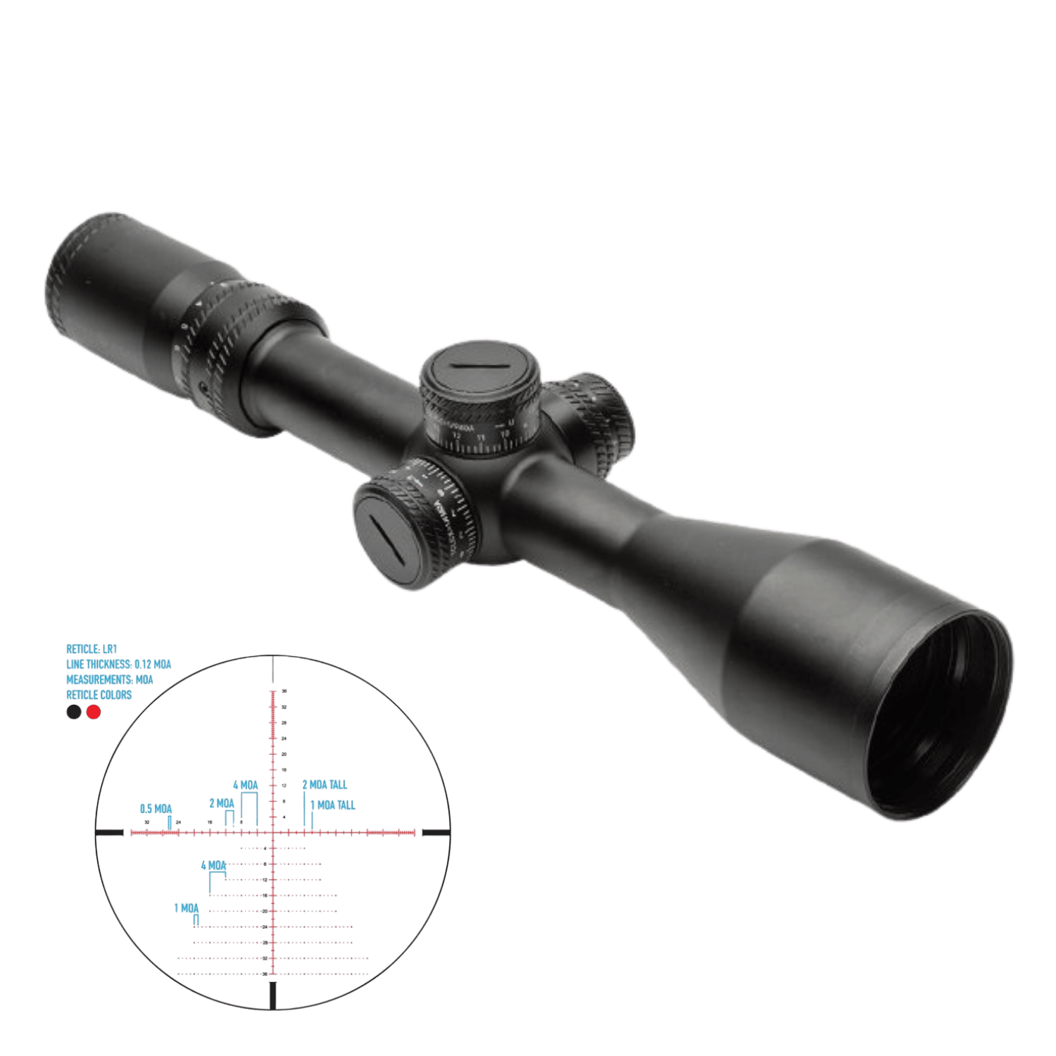 Sightmark Citadel 3 18x50 LR1 FFP Tüfek Dürbünü - Siyah