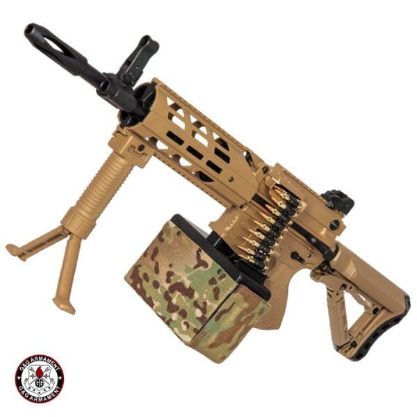 G&G CM16 LMG Combat Machine Tan AEG Airsoft Tüfek