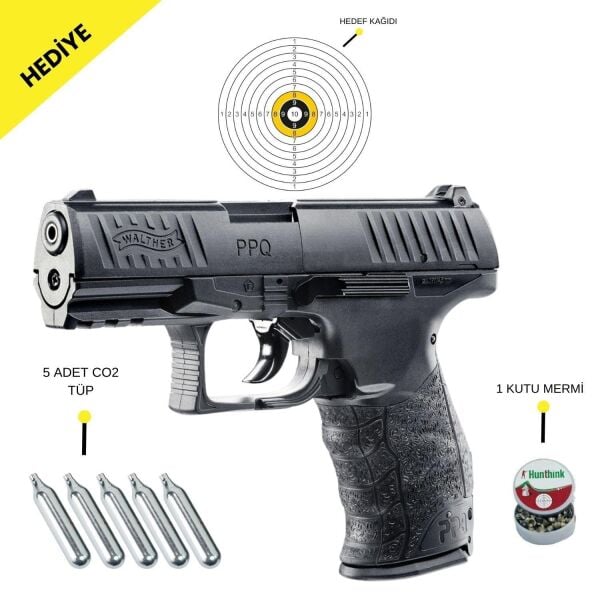 UMAREX Walther PPQ 4,5MM Havalı Tabanca - Siyah