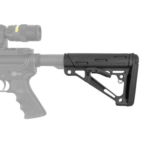 AR-15 / M16: OverMolded Collapsible Buttstock (Fits Mil-Spec Buffer Tube)Katlanabilir Dipçik - Siyah