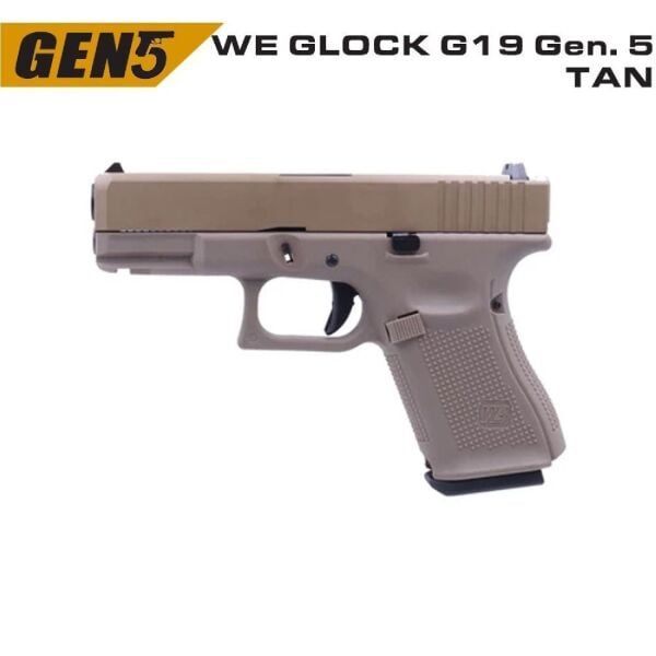 WE Glock G19 Gen5 Tan GBB Airsoft Tabanca