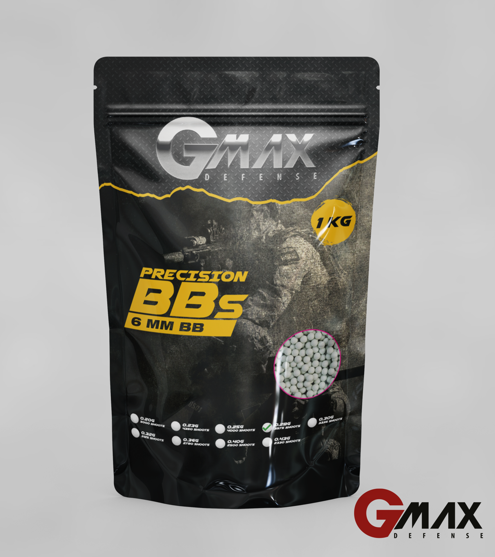 GMAX 0.28GR 1KG 3575ADET AIRSOFT BB