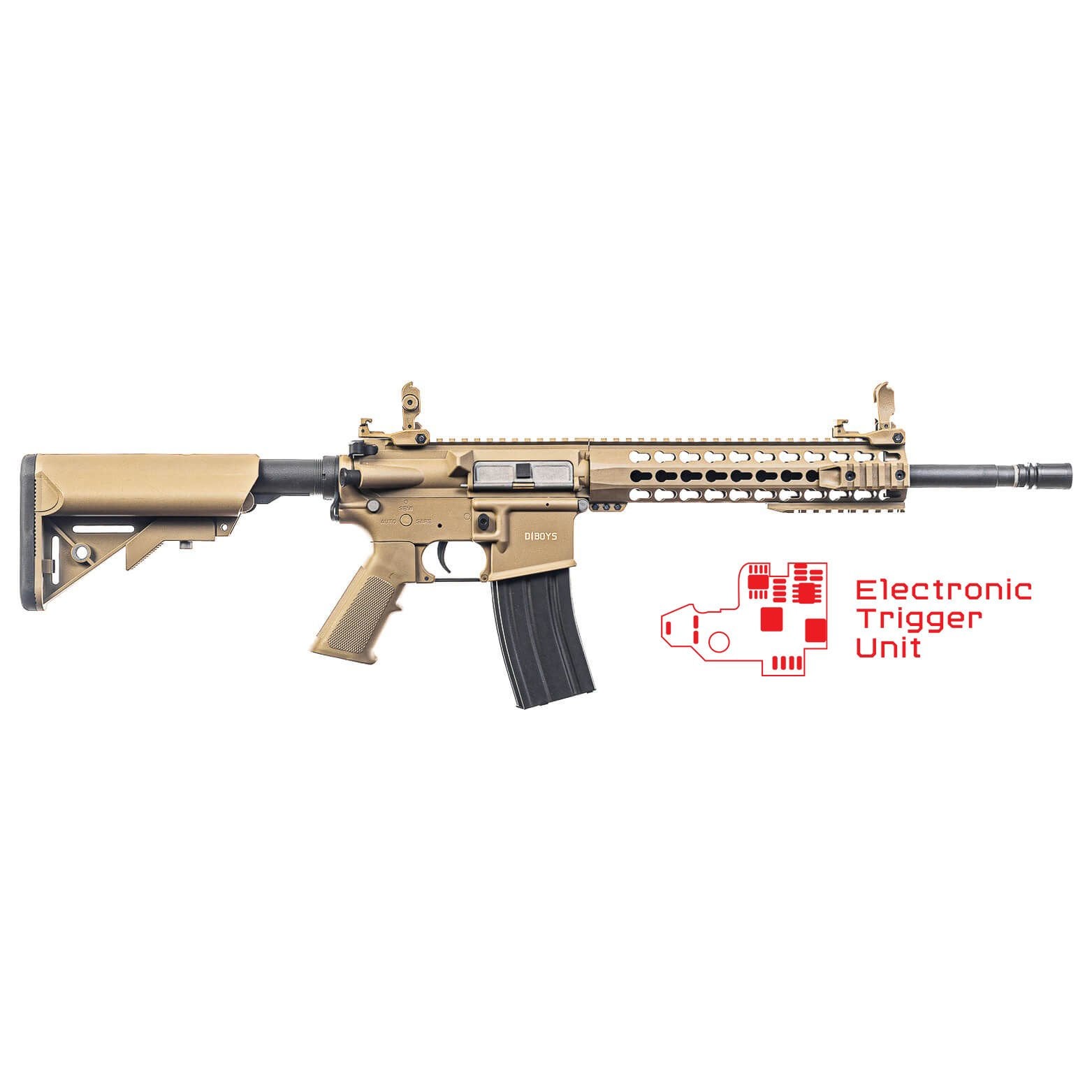 DBOYS M4 10'' ETU-UPGRADE KEYMOD POL. AIRSOFT AEG SIYAH DB-3381T-UP