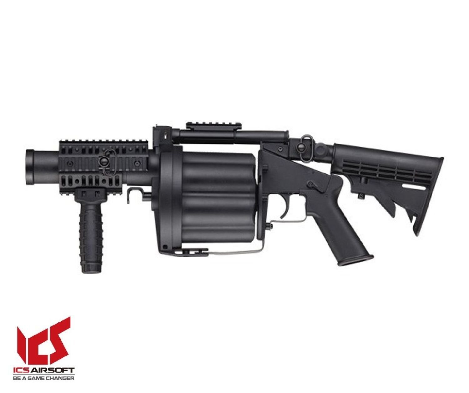 ICS MGL Tam Boy Airsoft Revolver Bombaatar - Siyah