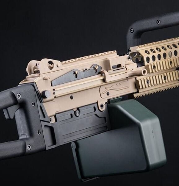 A&K Mugen M249 MK46 SAW LMG Tan AEG Airsoft Tüfek