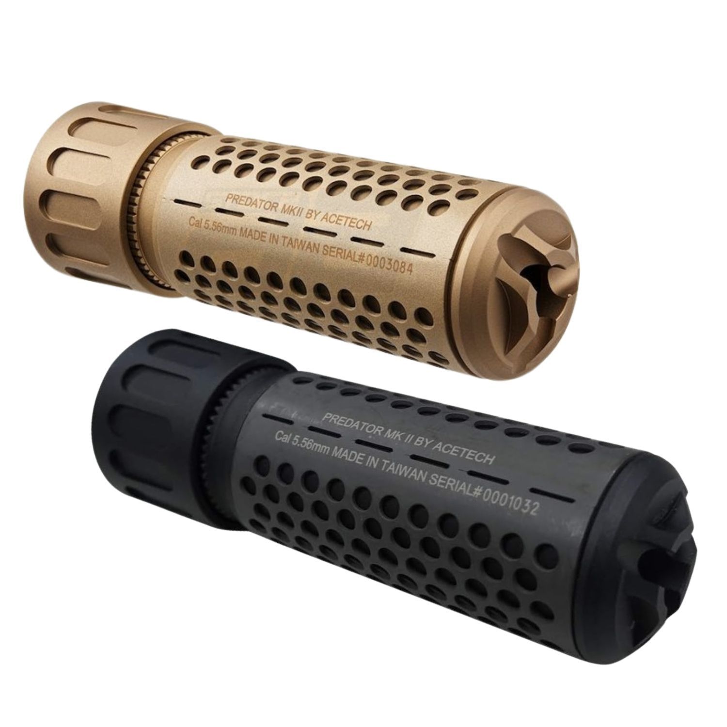 Acetech Predator MKII Airsoft Tracer Susturucu + BrighterC + Çift adaptor dahili set