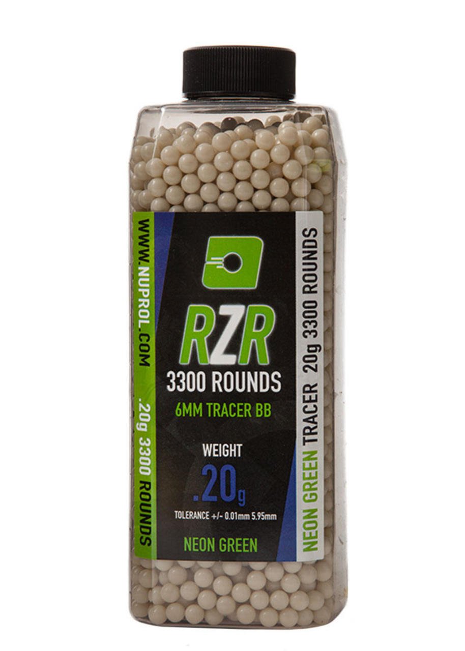 Nuprol RZR 0.20G Green Tracer AirSoft BB 3300 Adet