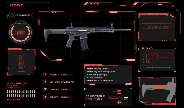 DBOYS M4 10'' L-Type Metal KeyMod Siyah AEG Airsoft Tüfek