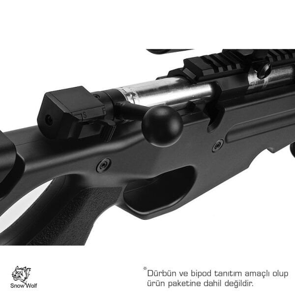 SnowWolf SV-98 SIYAH Bolt Action Airsoft Sniper Tüfeği AWP AWM