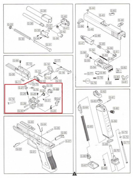 We GLOCK 18 Hammer Set G18 Parça No. 19-30 ve 74-76