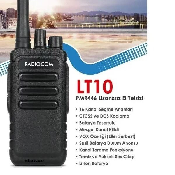 RADIOCOM LT10 PMR446 LİSANSSIZ EL TELSİZİ