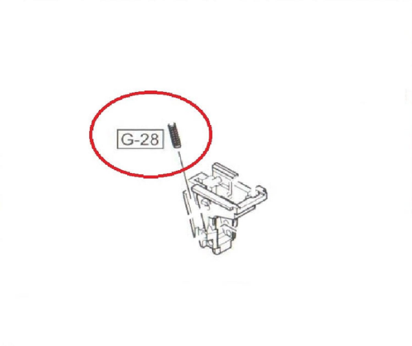 WE GLOCK 18 G18C /17 Valve Knocker Reset Spring Parça No #28