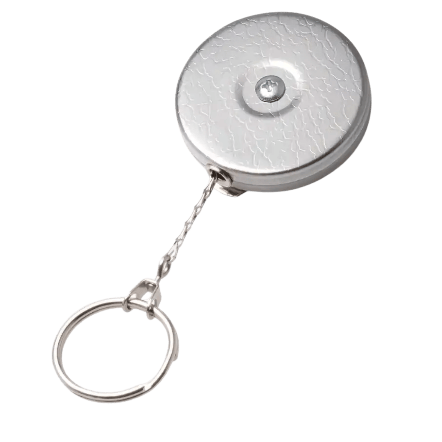 KEY-BAK Orijinal Serisi Geri Çekilebilir Anahtarlık – 24'' Paslanmaz Çelik Zincirli, Krom Ön Yüz, Kemer Klipsli