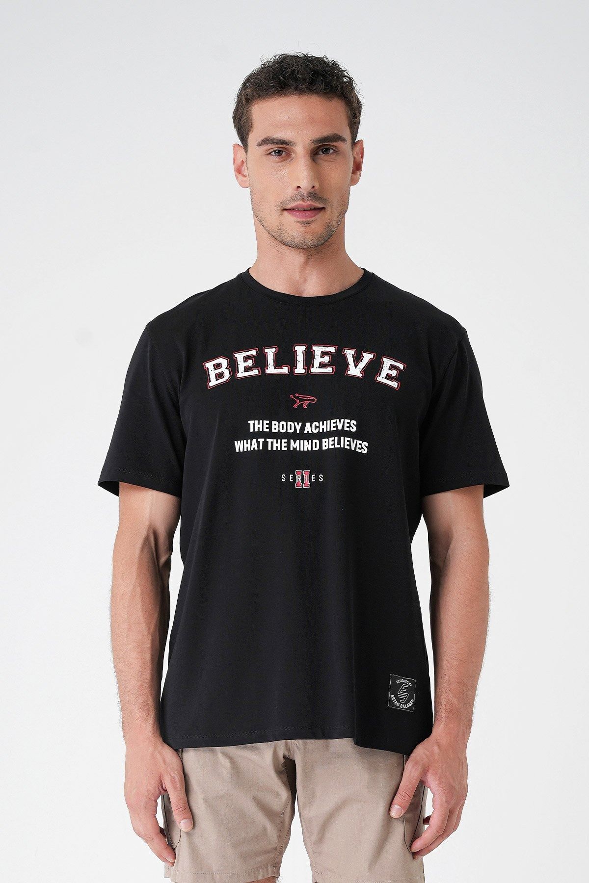 Believe T-shirt By Ertan Balaban Believe T-shirt By Ertan Balaban   BORDO L SİYAH XXL