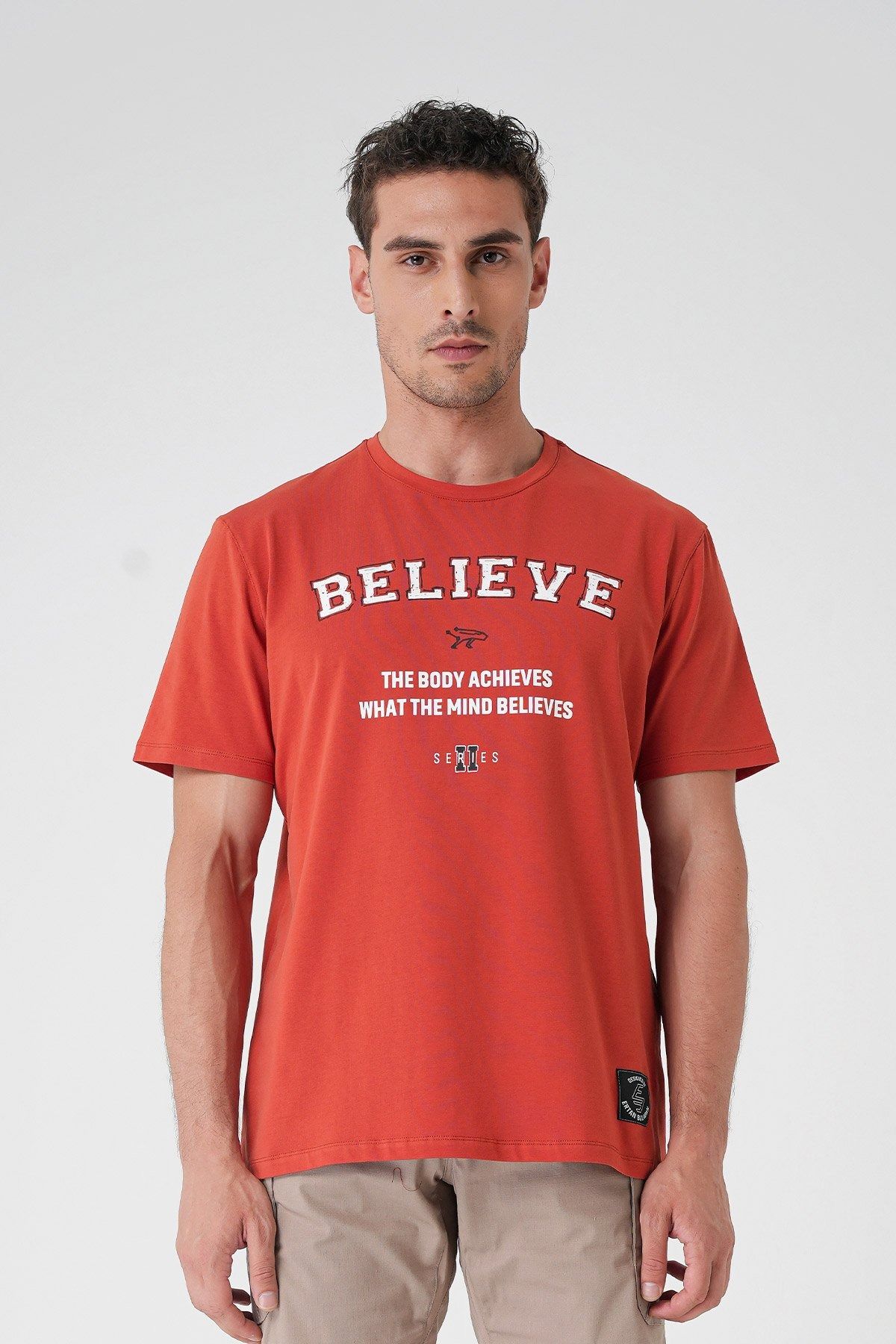 Believe T-shirt By Ertan Balaban Believe T-shirt By Ertan Balaban   BORDO L TURUNCU S