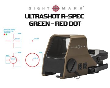 ULTRASHOT R-SPEC GREEN - RED DOT DARK EARTH SM26031DE | Sightmark