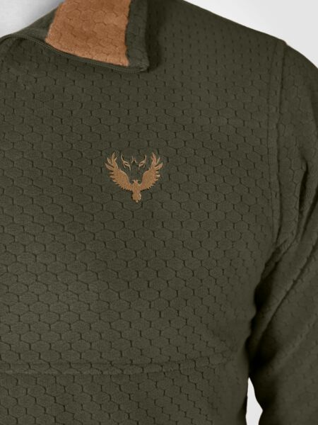 MUDEIR Balıkçı Yaka Petek Model Cepli Polar Yalım HAKİ PASİF ÜRÜN 3XL 3XL