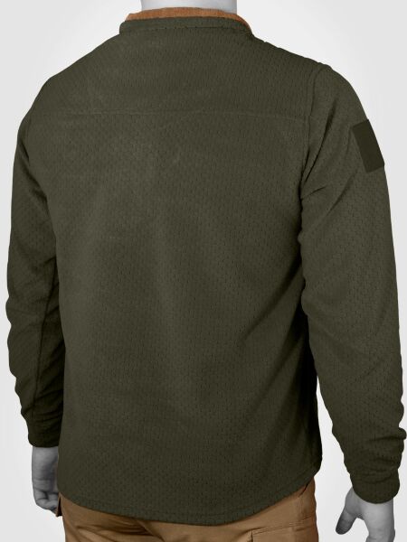 MUDEIR Balıkçı Yaka Petek Model Cepli Polar Yalım HAKİ PASİF ÜRÜN 3XL 3XL