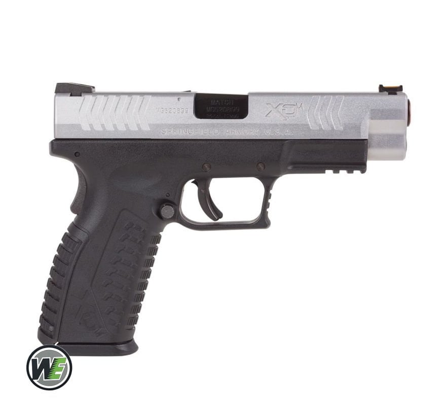 WE Springfield Armory XDM4.5 SILVER 2TONE 6mm GBB Airsoft Tabanca