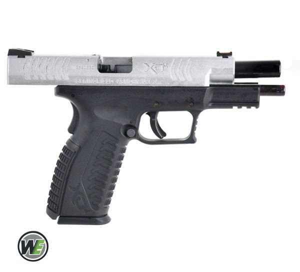 WE Springfield Armory XDM4.5 SILVER 2TONE 6mm GBB Airsoft Tabanca