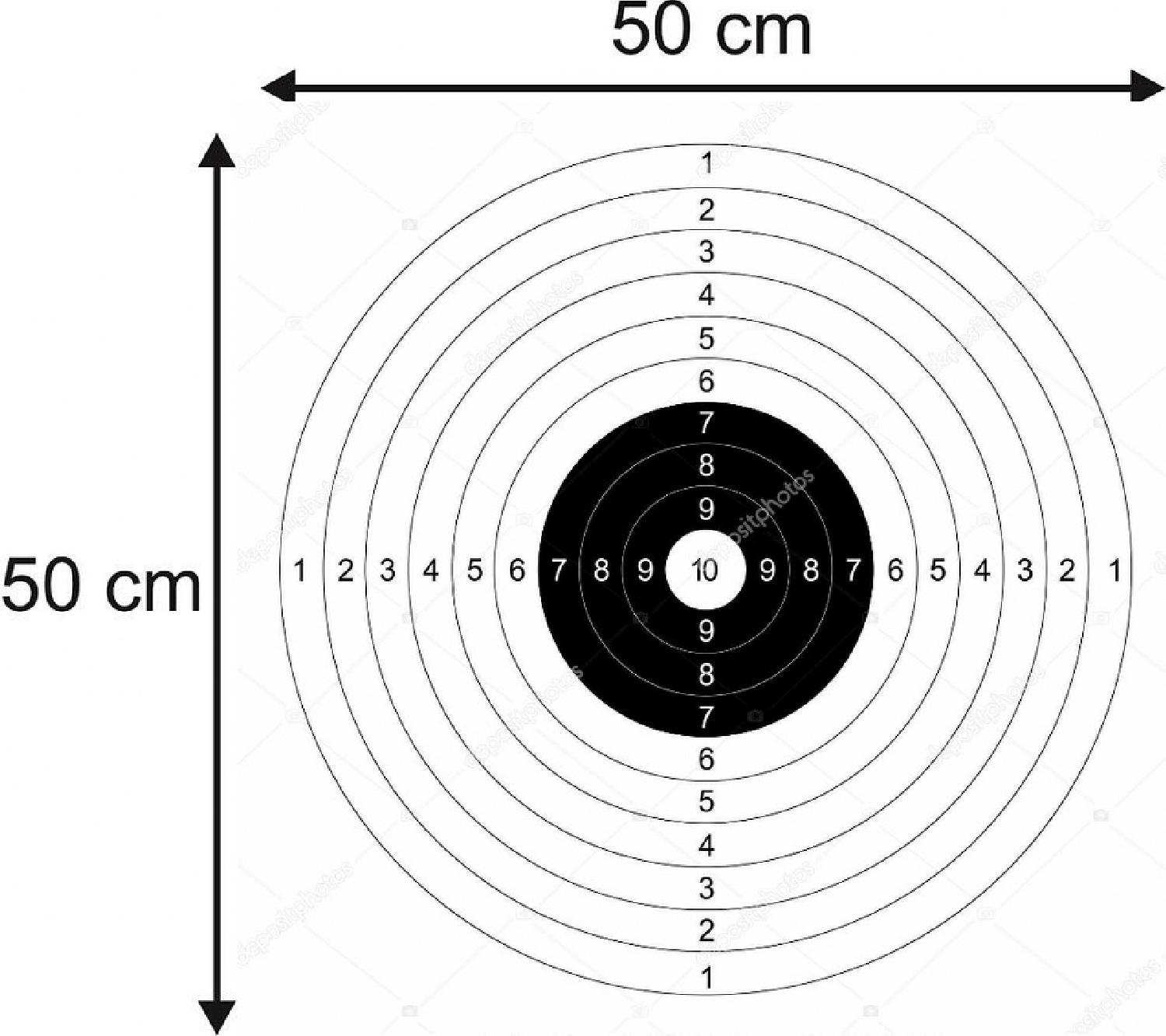 Kağıt Hedef Çeşitleri-Tek Renk 250 Adet 50x50cm MODEL-25