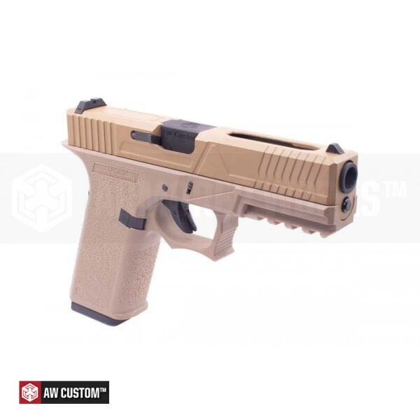 AW Custom Glock18 FullAuto Agency Tipi TAN Airsoft GBB Tabanca
