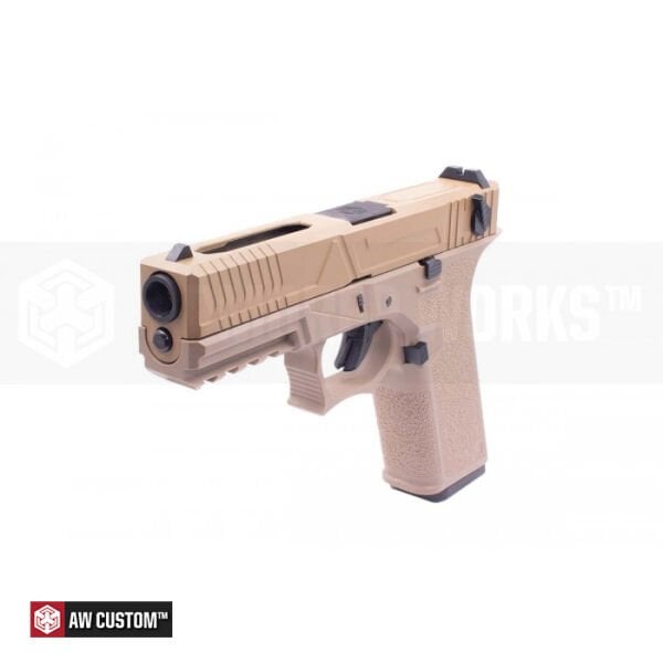 AW Custom Glock18 FullAuto Agency Tipi TAN Airsoft GBB Tabanca