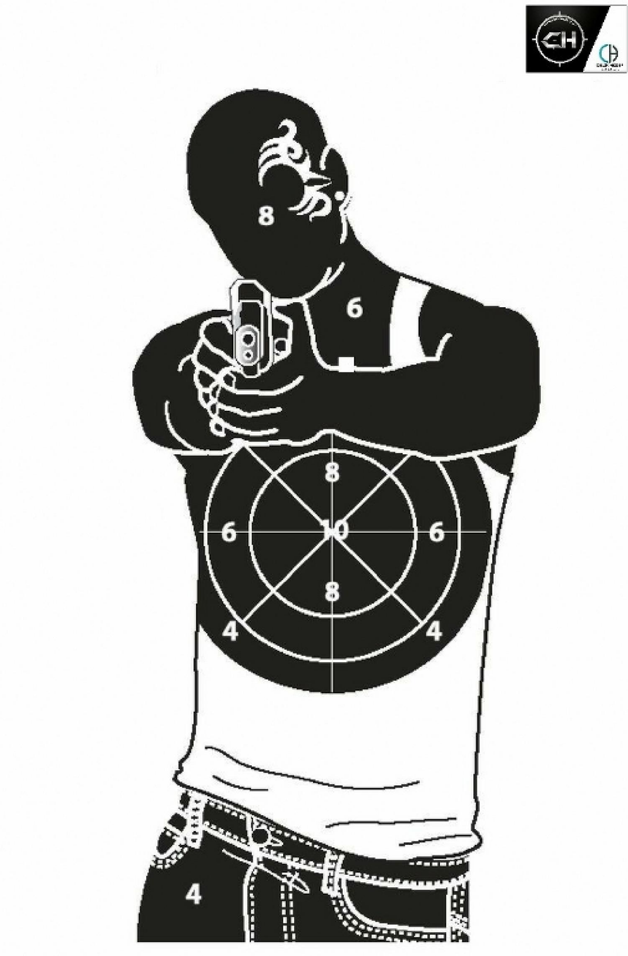 Kağıt Hedef Çeşitleri-Tek Renk 250 Adet. 50x50cm MODEL-27