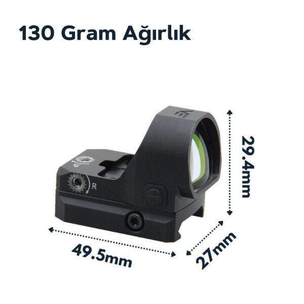 Vector Optics Frenzy-X 1x22x26 MOS 3MOA Auto ON/OFF Red Dot Nişangah RMR Ayak SCRD-36