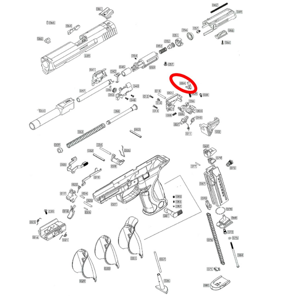 WE Big Bird GBB Slide Reset Parça No #004